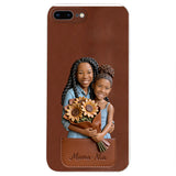 I Love You - Personalized Mother 3D Embossed Leather Phone Case