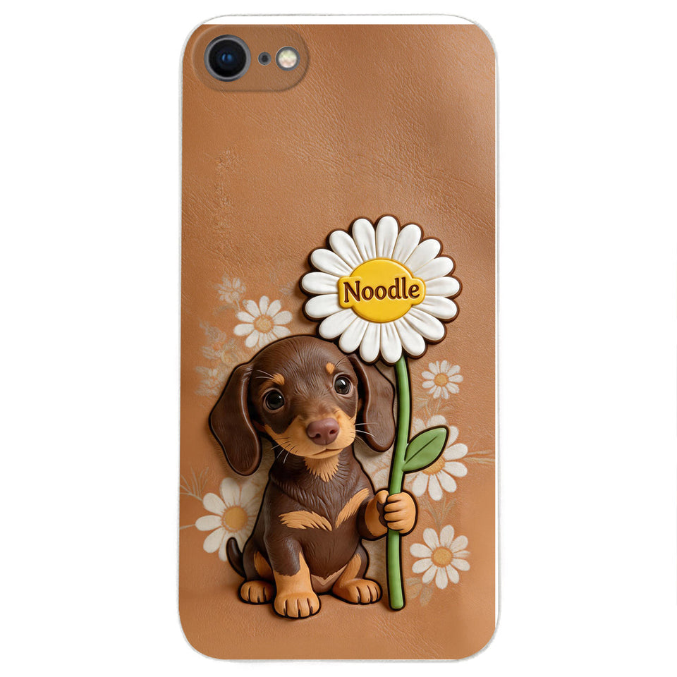 Custom Any Photo - Personalized Dog 3D Embossed Leather Phone Case