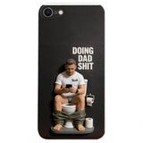 Doing Dad Shit - Personalized Father 3D Embossed Leather Phone Case