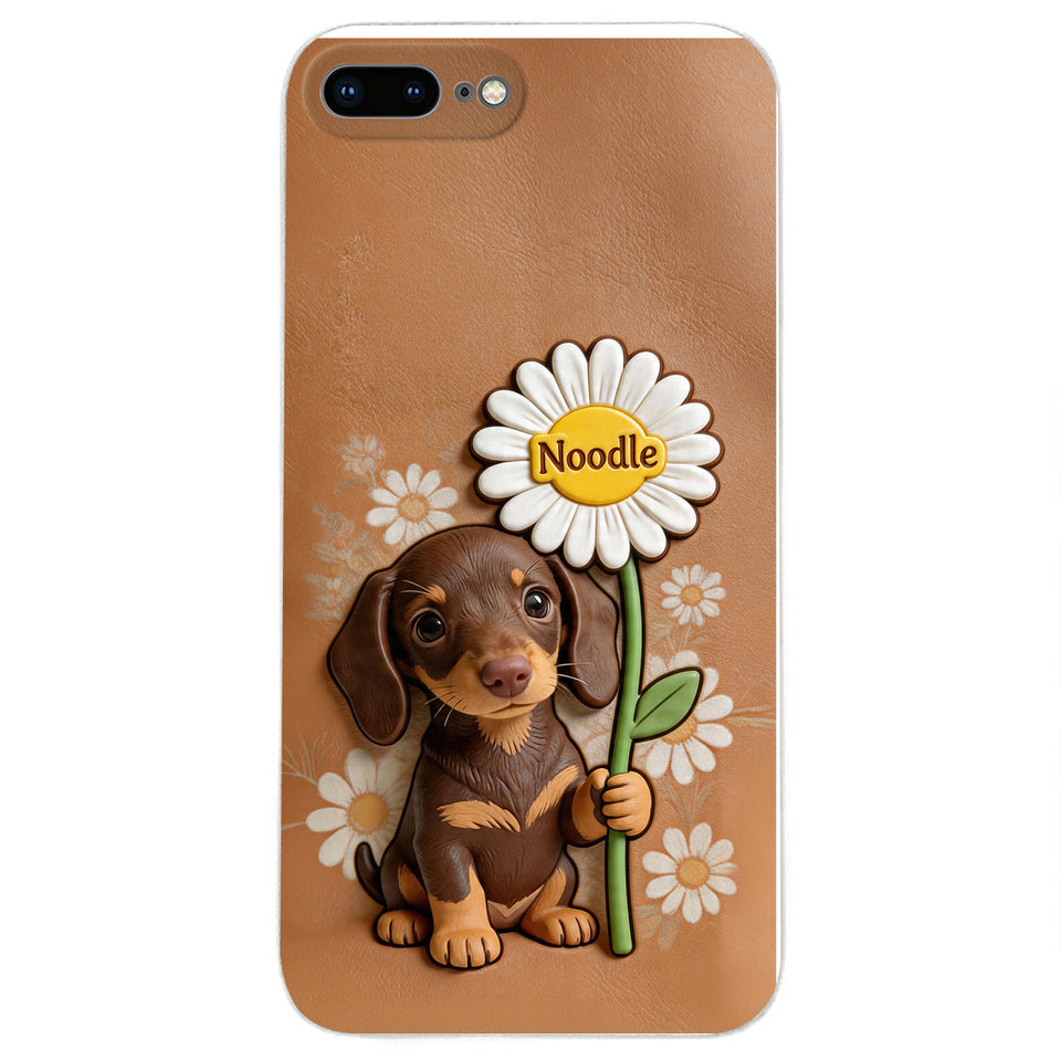 Custom Any Photo - Personalized Dog 3D Embossed Leather Phone Case