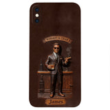 Whiskey And Cigar - Personalized Whisky 3D Embossed Leather Phone Case