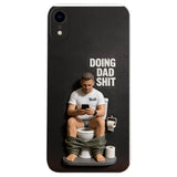 Doing Dad Shit - Personalized Father 3D Embossed Leather Phone Case