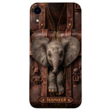 Just A Girl Who Loves Elephant - Personalized Elephant Leather Phone Case