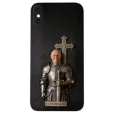 Knight Of God - Personalized Christian Leather Phone Case