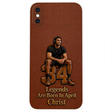 Happy Birthday Legends - Personalized Birthday 3D Embossed Leather Phone Case