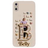 Book Lovers Gift - Personalized Book 3D Embossed Leather Phone Case