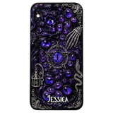 Gothic Pentacle Witchy Vibe - Personalized Witch Leather Phone Case