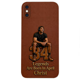 Happy Birthday Legends - Personalized Birthday 3D Embossed Leather Phone Case