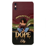 Happy Juneteeth, Black History, Black Pride - Personalized African American 3D Embossed Leather Phone Case