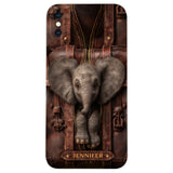 Just A Girl Who Loves Elephant - Personalized Elephant Leather Phone Case