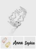 Heart-Shaped Double Names - Personalized Heart-Shaped Double Names