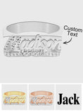 Double Hearts Initial - Personalized Ring
