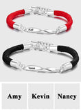 Any Names - Personalized Couple Engraved Rope Bracelet