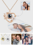 Heart-shaped Flowers Projection Charm - gift for who lost a loved one - Personalized Heart-shaped Flowers Projection Charm