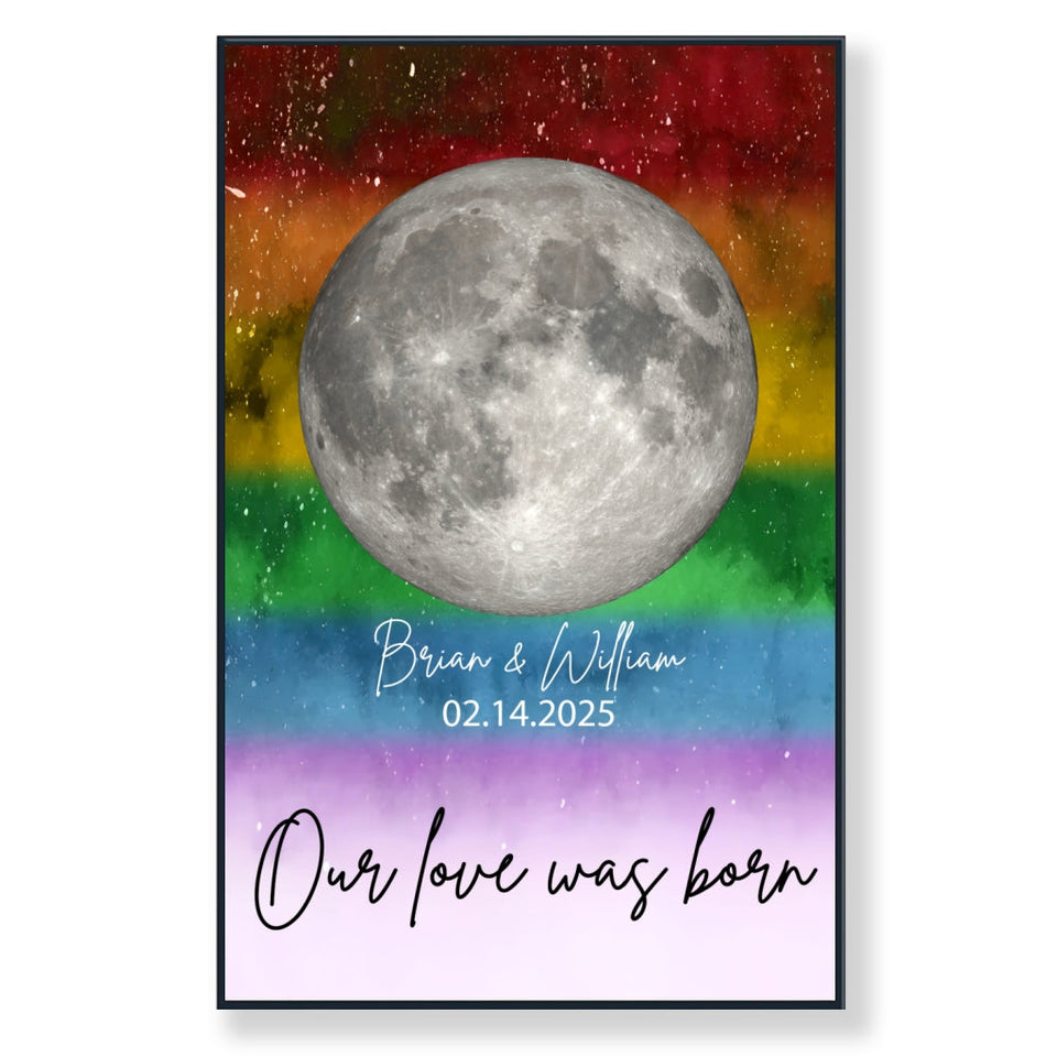 Our Love Was Born - Personalized LGBT Support Canvas And Poster