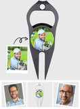 Funny Photo Ball Marker Multipurpose Bottle Opener - Golf gift for dad, him, boyfriend, husband, grandpa - Personalized Golf Fork Ball Marker