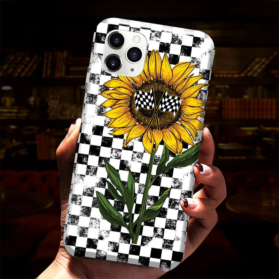 Racing Girls Love Sunflowers Phone Case