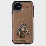 Love Horse - Personalized Horse Wallet Phone Case