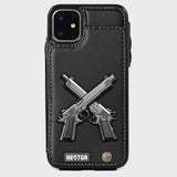 Crossed Pistols - Personalized Tactical equipment Wallet Phone Case