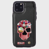 Shiny Skull - Personalized Skull Wallet Phone Case