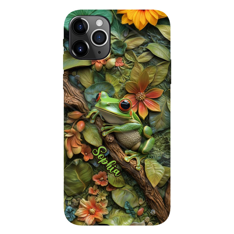 Adorable Frog - Personalized Frog Full Print Phone Case