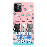 Life Is Better With A Cat - Personalized Cat Full Print Phone Case