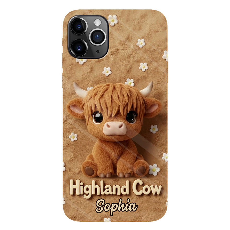 Just A Girl Who Loves Highland Cows - Personalized Highland Cow Full Print Phone Case