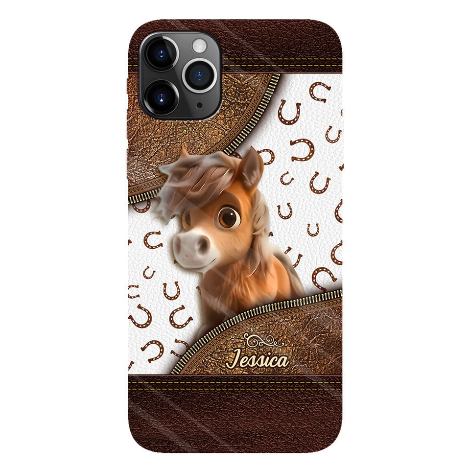 Cute Horse - Personalized Horse Full Print Phone Case