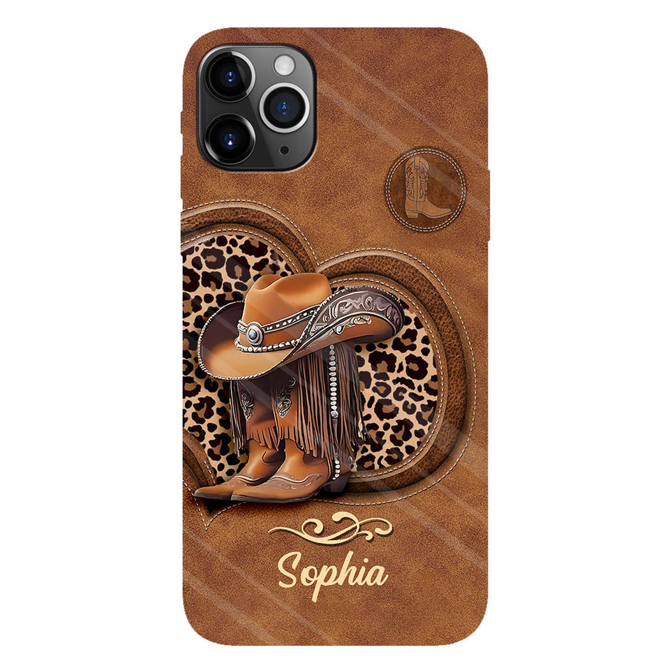 Cowgirl Boots - Personalized Cowgirl Full Print Phone Case