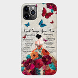 God Says You Are Enough - Personalized Christian Full Print Phone Case