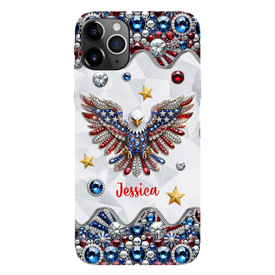 Patriotic Eagle - Personalized Bald Eagle Full Print Phone Case