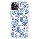 Chicken Toile de Jouy - Personalized Chicken Full Print Phone Case