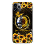 You Are My Sunshine Sunflower Blue Line - Police Officer Phone Case 112021