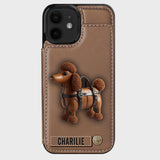 Cute Poodle - Personalized Dog Wallet Phone Case