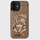 Hairdresser Scissors Salon Decor - Personalized Hairdresser Wallet Phone Case