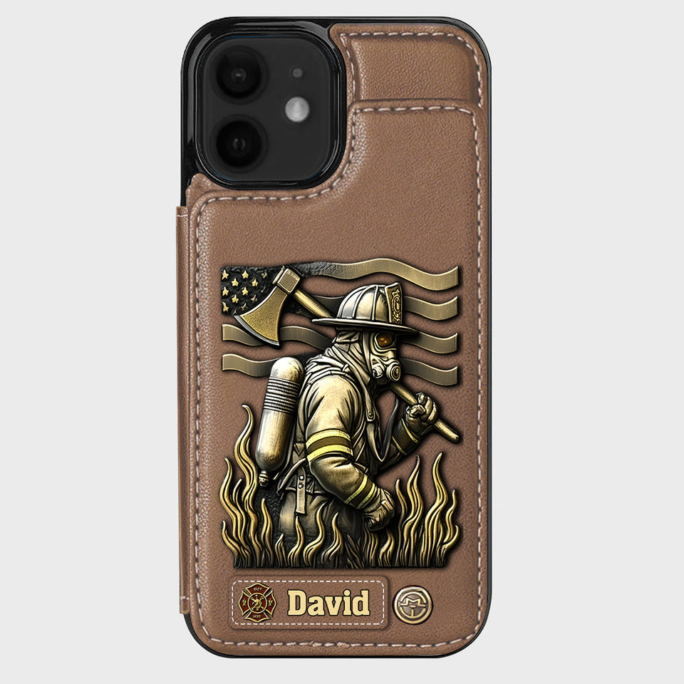 Proud Firefighter - Personalized Firefighter Wallet Phone Case