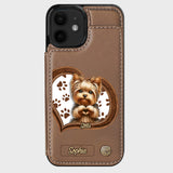 Puppy/ Kitty Makes Heart Hands - Personalized Dog Wallet Phone Case