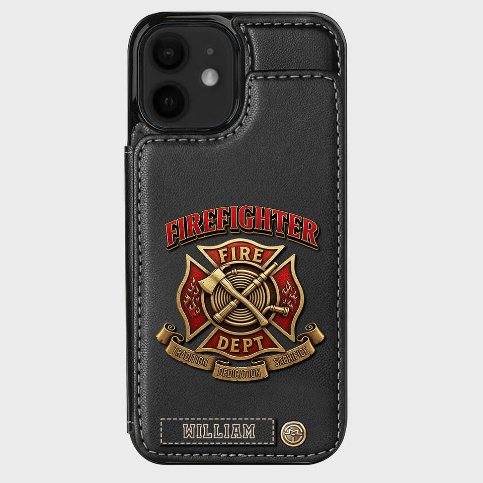 Proud Firefighter - Personalized Firefighter Wallet Phone Case