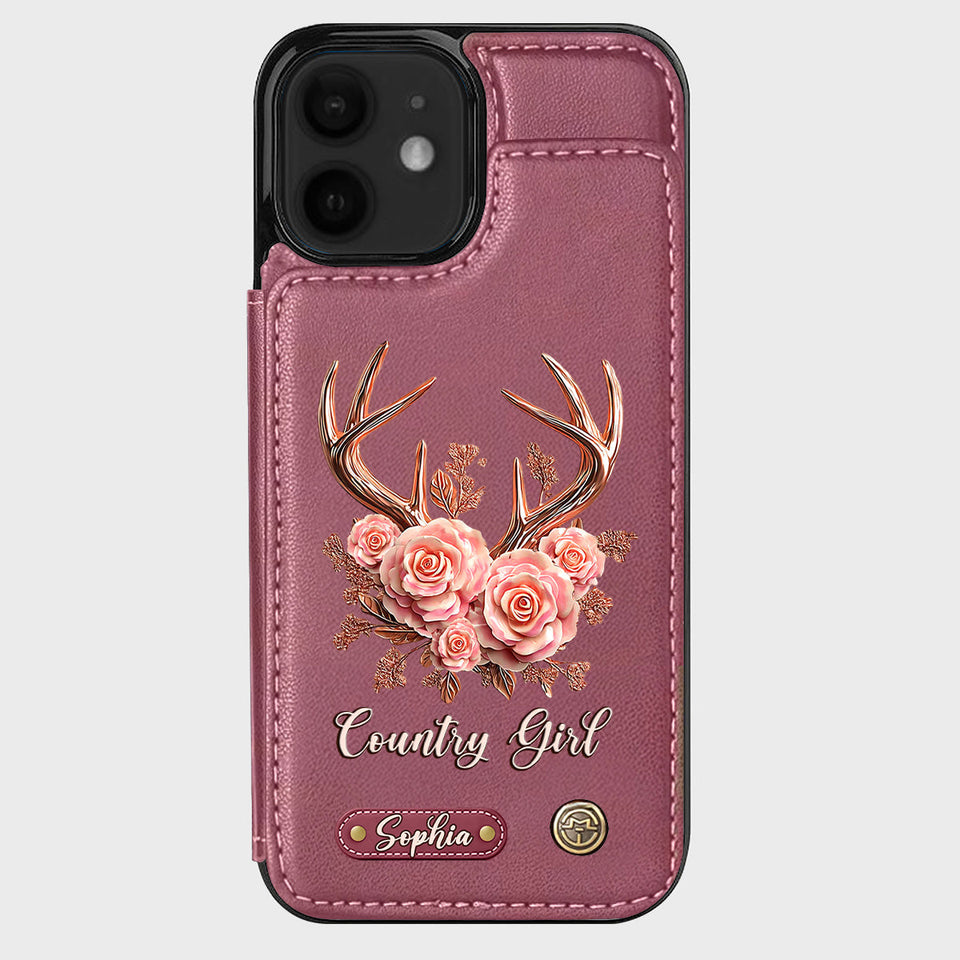 Country Girl - Personalized Hunting Wallet Phone Case