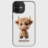 Cute Highland Cow - Personalized Highland Cow Foldable Wallet Phone Case