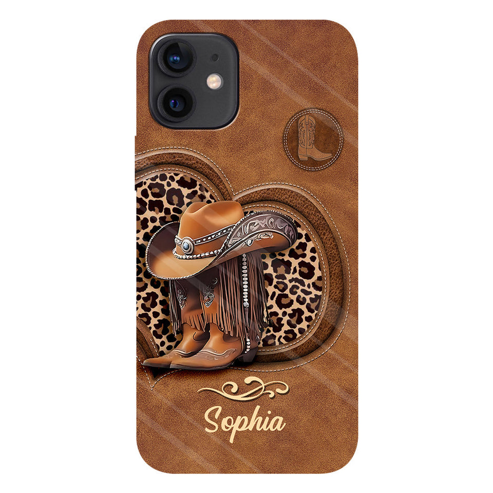 Cowgirl Boots - Personalized Cowgirl Full Print Phone Case