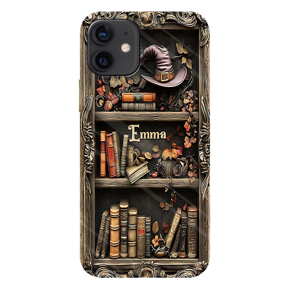Hat And Books - Personalized Witch Full Print Phone Case