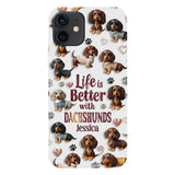 Just A Girl Who Loves Dogs - Personalized Dog Full Print Phone Case