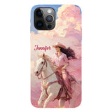 Pink Cowgirl - Personalized Cowgirl Full Print Phone Case
