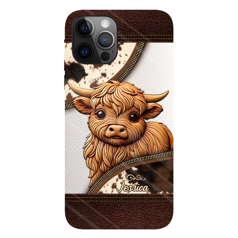 Love Highland Cows - Personalized Full Print Phone Case