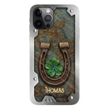 Lucky Horseshoe Shamrock - Personalized Horse Full Print Phone Case