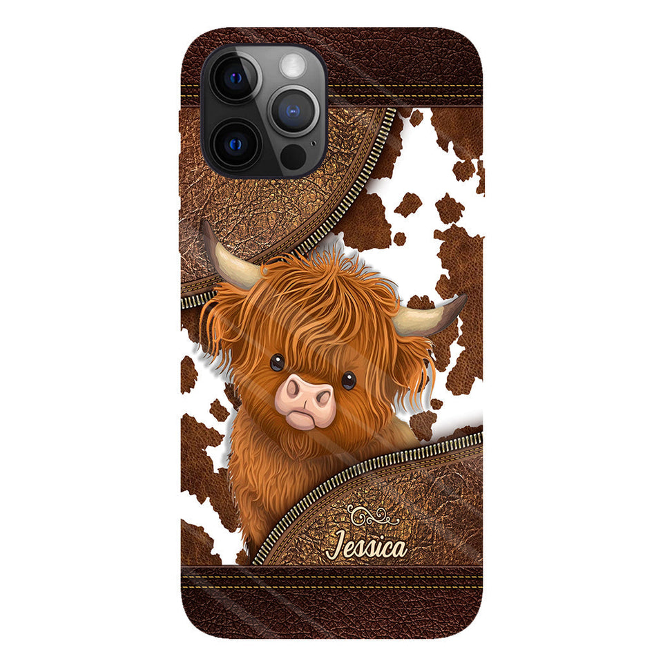 Just A Girl Who Loves Highland Cow - Personalized Full Print Phone Case