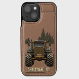 Tractor Ride - Personalized Tractor Wallet Phone Case