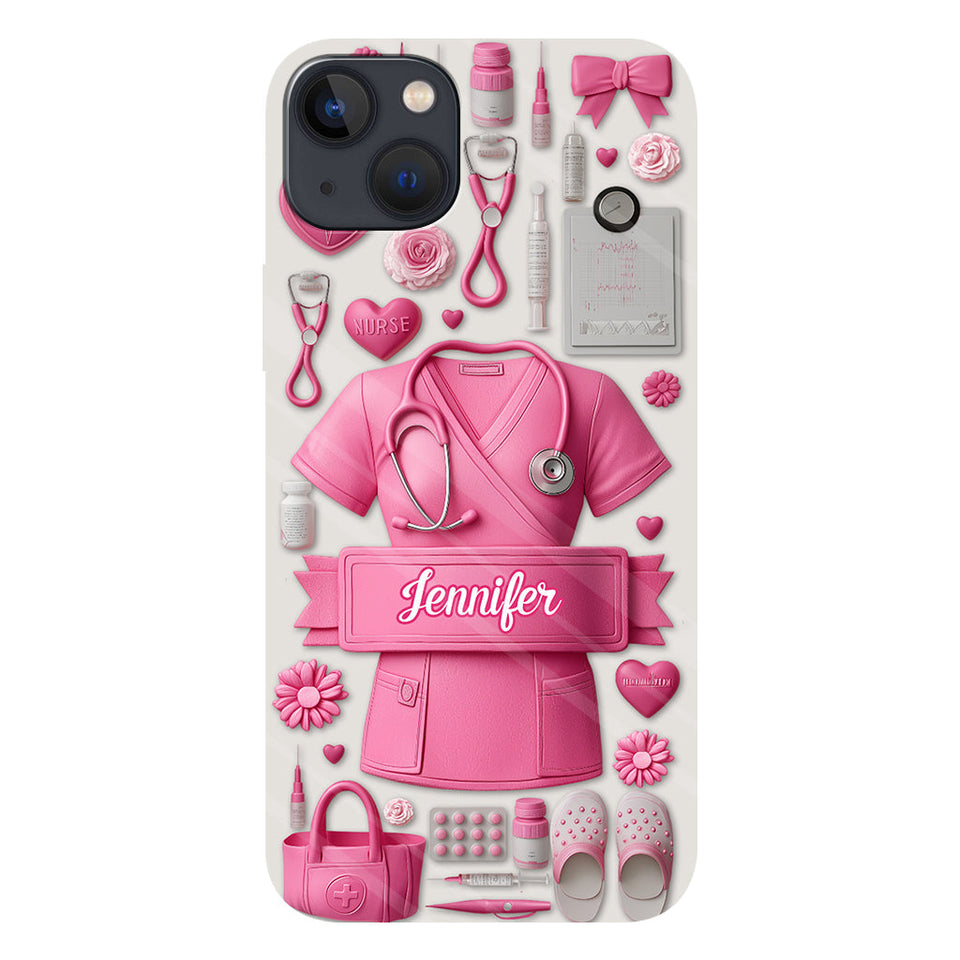 Nursing Is A Work Of Heart - Personalized Nurse Full Print Phone Case