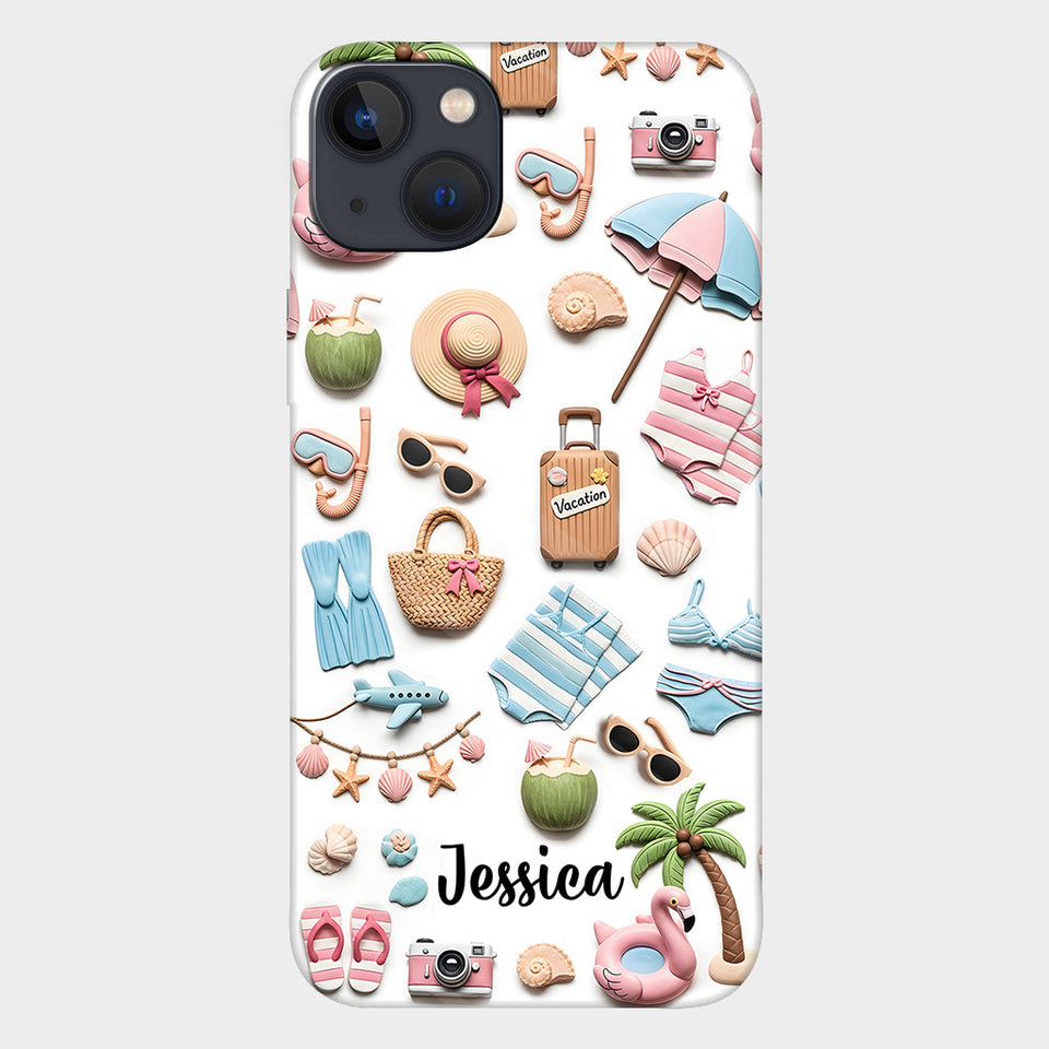 Beach Lovin' Girl - Personalized Sea Lover Full Print Phone Case